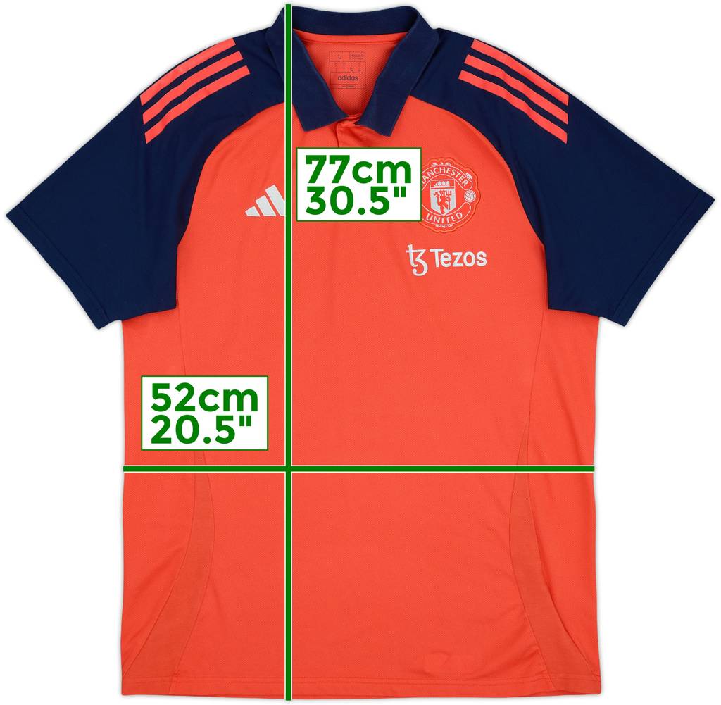 2024-25 Manchester United adidas Polo Shirt - 9/10 - (L)
