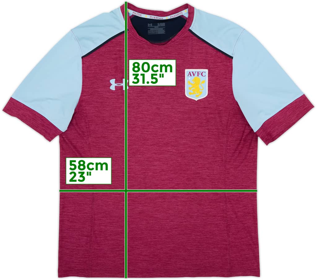 2016-17 Aston Villa Under Armour Training Shirt - 6/10 - (XL)