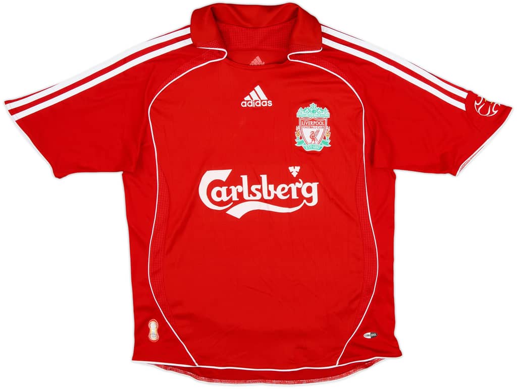 2006-08 Liverpool Home Shirt - 7/10 - (L.Boys)