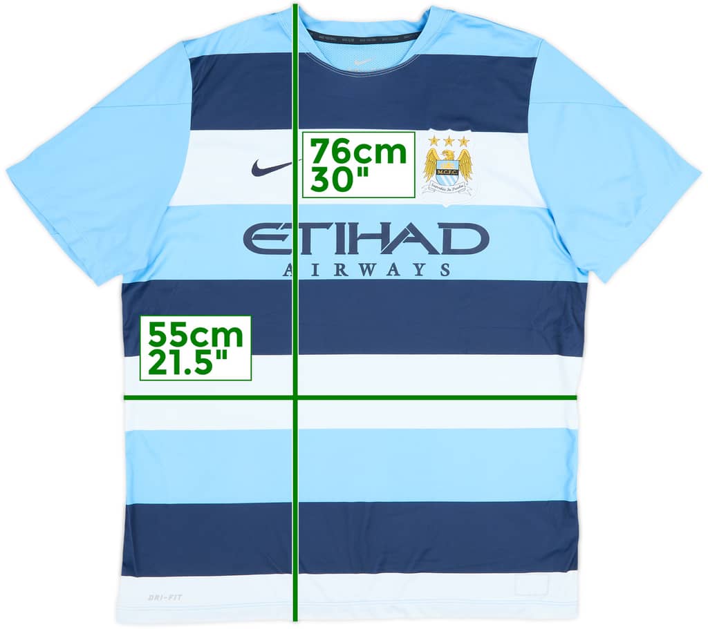 2013-14 Manchester City Nike Camiseta de entrenamiento - 8/10 - (XL)