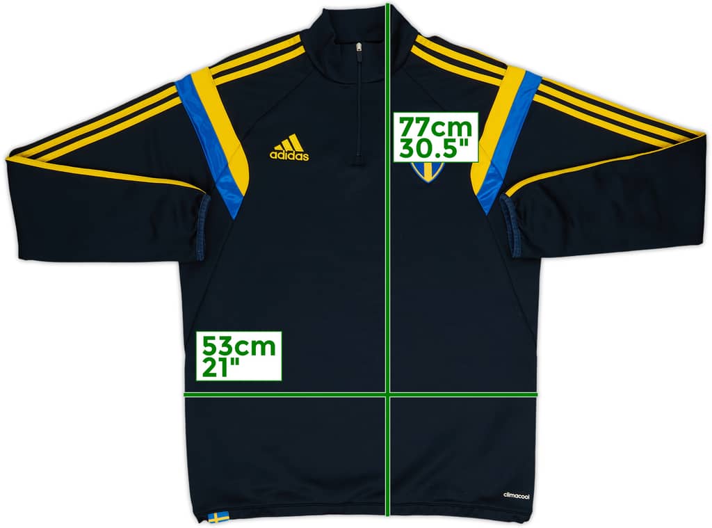2013-14 Suecia adidas Top de entrenamiento con cremallera 1/4 - 8/10 - (L)
