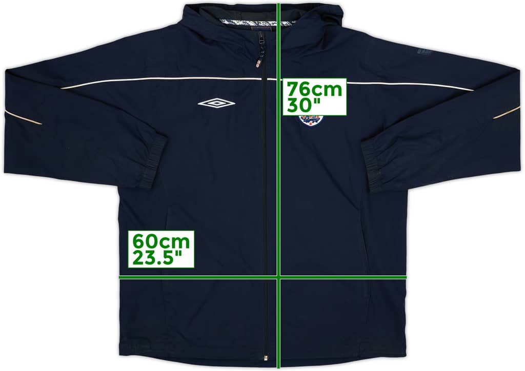 2007-09 England Umbro Hooded Rain Jacket - 8/10 - (L)