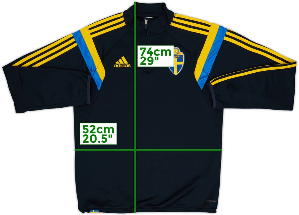 2014-15 Sweden adidas 1/4 Zip Drill Top - 6/10 - (M)