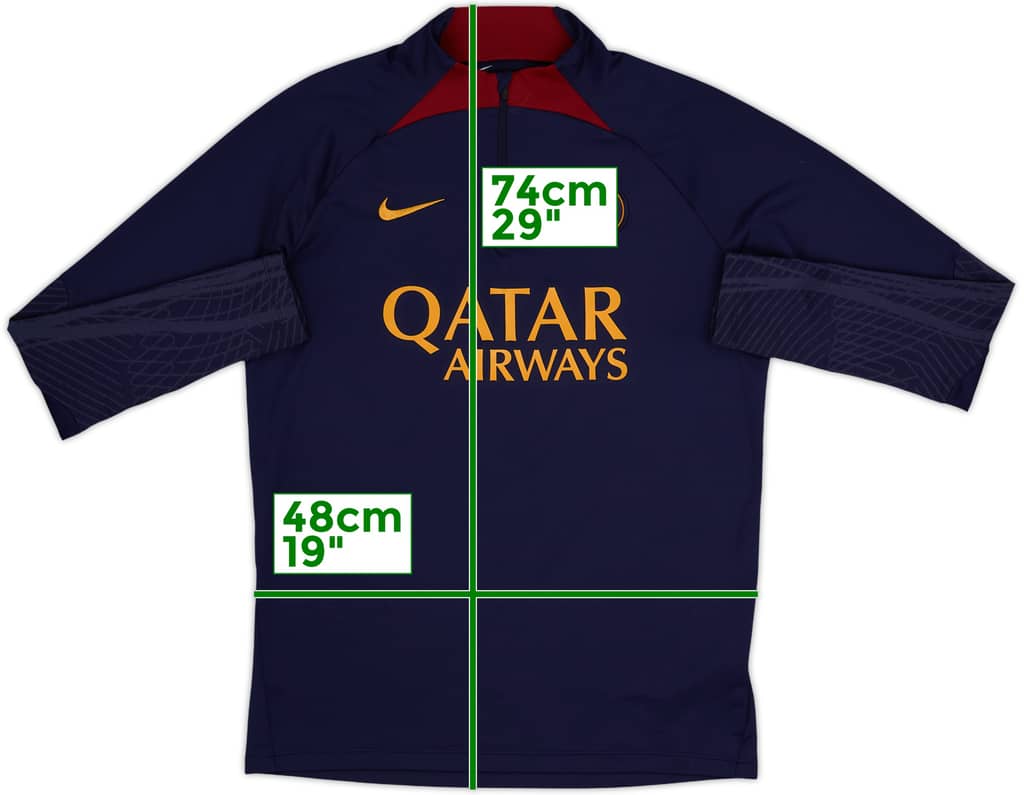 Sudadera de entrenamiento con cierre de un cuarto Nike del Paris Saint-Germain 2023-24 - 9/10 - (M)