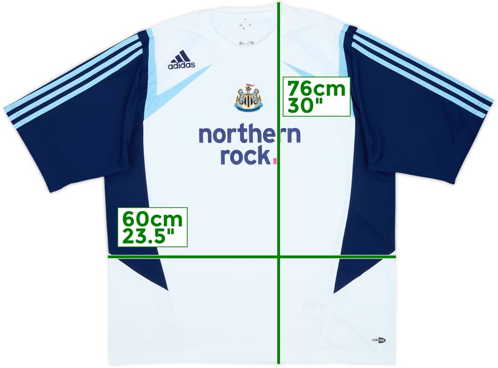 Camiseta adidas de entrenamiento del Newcastle 2007-08 - 9/10 - (XL)