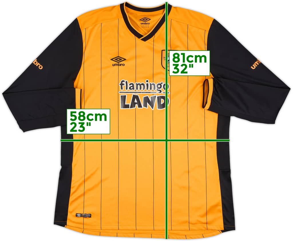 2015-16 Hull City Home L/S Shirt - 7/10 - (XXL)