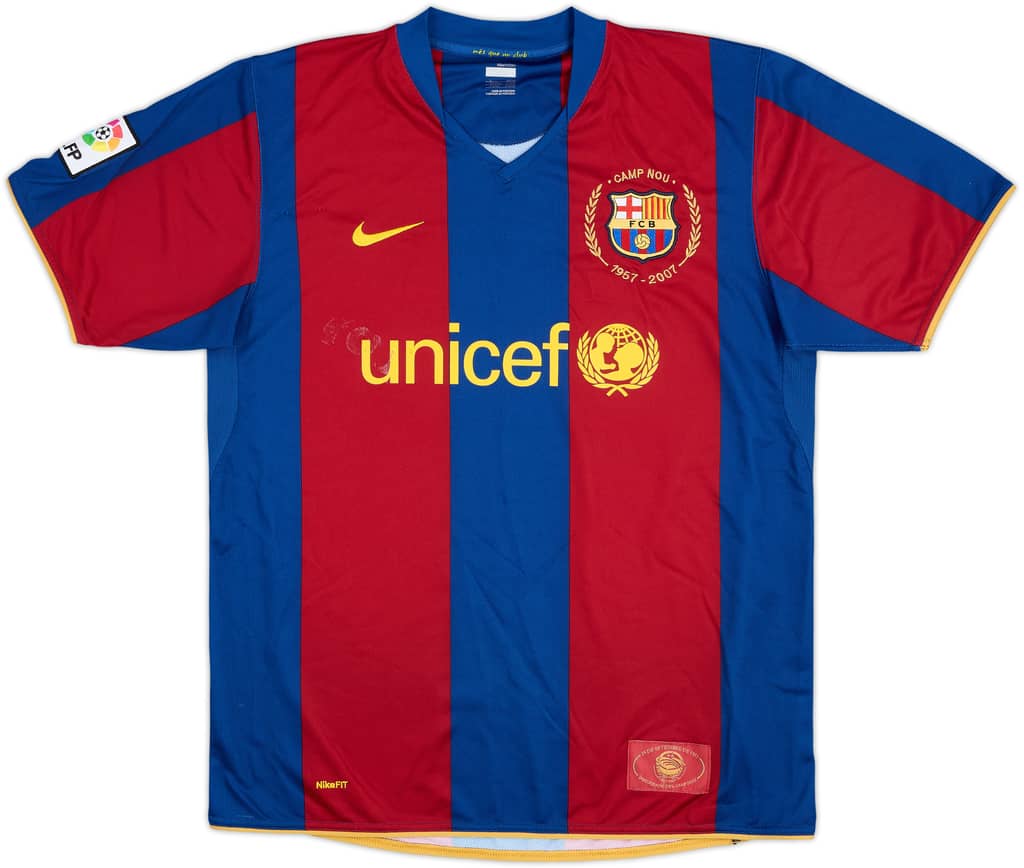 2007-08 Barcelona Home Shirt - 5/10 - (L)