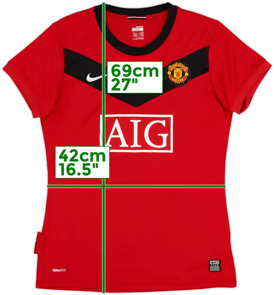 2009-10 Manchester United Home Shirt - 9/10 - (Women's M)