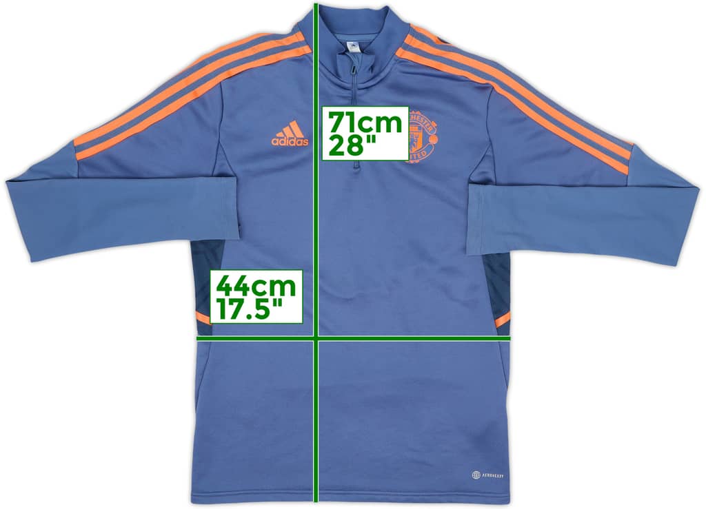 2022-23 Manchester United adidas 1/4 Zip Training Top - 8/10 - (S)