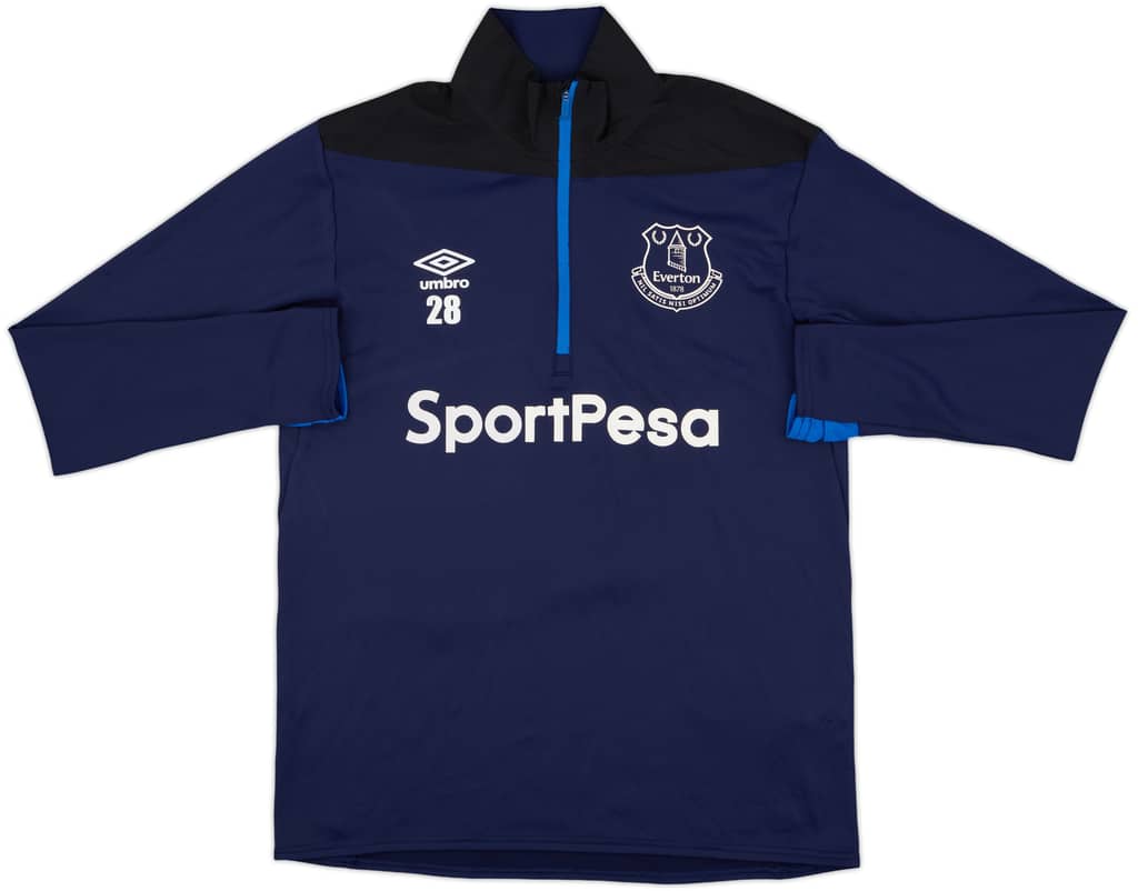 2016-17 Everton Player Issue Umbro 1/4 Zip Drill Top #28 - 8/10 - (M)