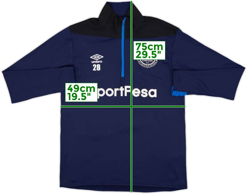 2016-17 Everton Player Issue Umbro 1/4 Zip Drill Top #28 - 8/10 - (M)