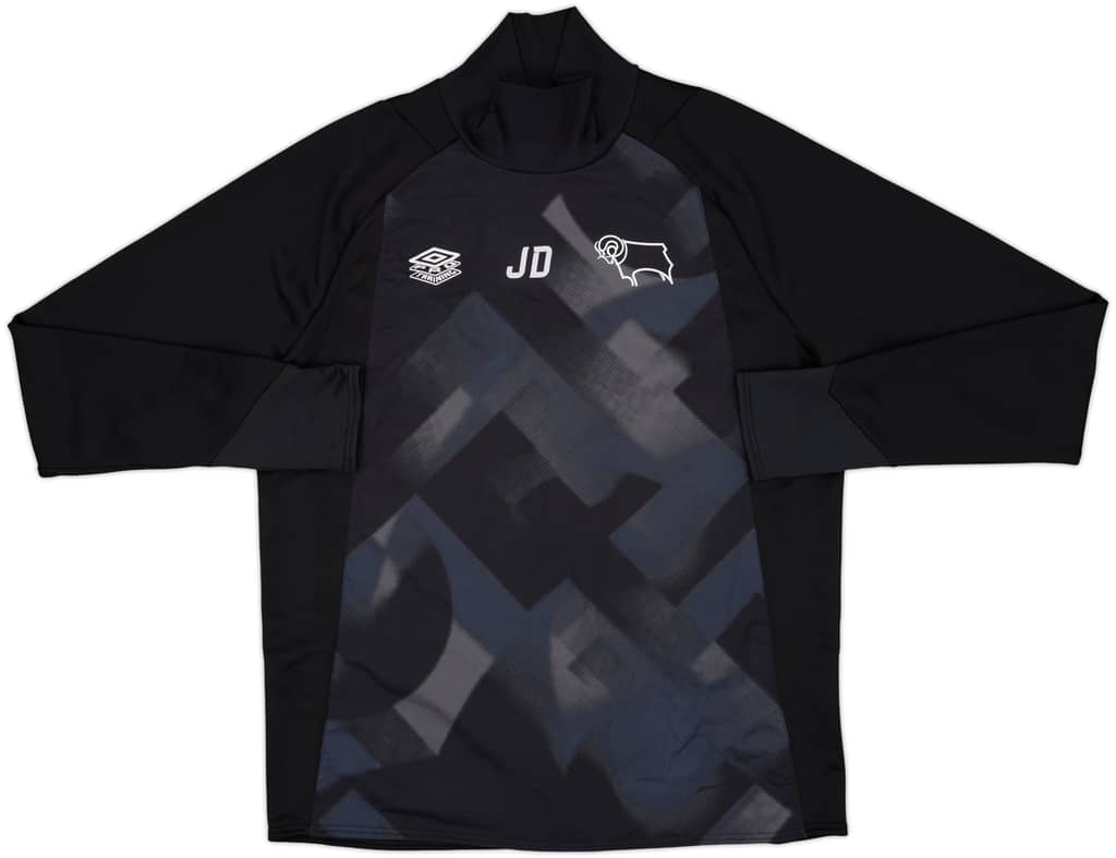 2021-22 Derby County Staff Issue Umbro Drill Top JD - 8/10 - (L)