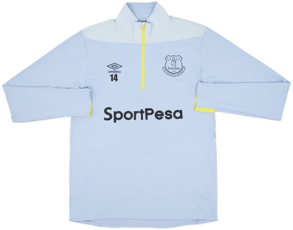 2018-19 Everton Player Issue Umbro 1/4 Zip Training Top #14 - 10/10 - (M)
