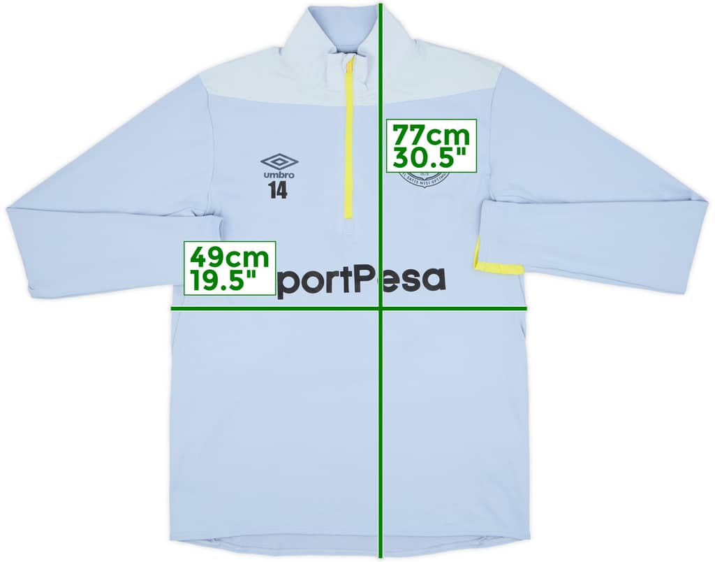 2018-19 Everton Player Issue Umbro 1/4 Zip Training Top #14 - 10/10 - (M)