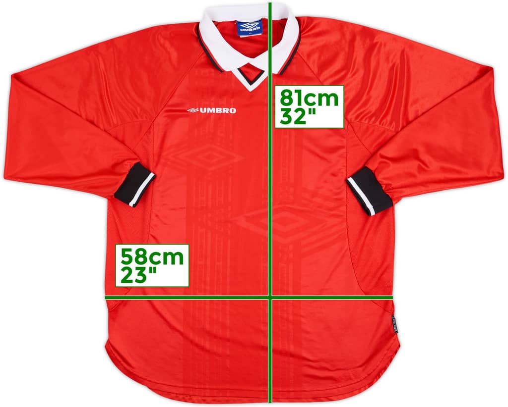 1990s Umbro Template L/S Shirt (Manchester United) - 9/10 - (XL)
