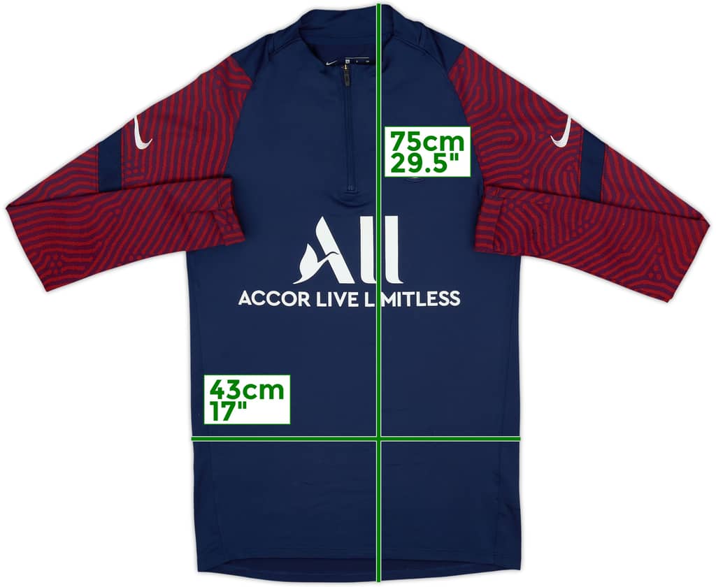 2020-21 Paris Saint-Germain Nike 1/4 Zip Drill Top - 4/10 - (S)