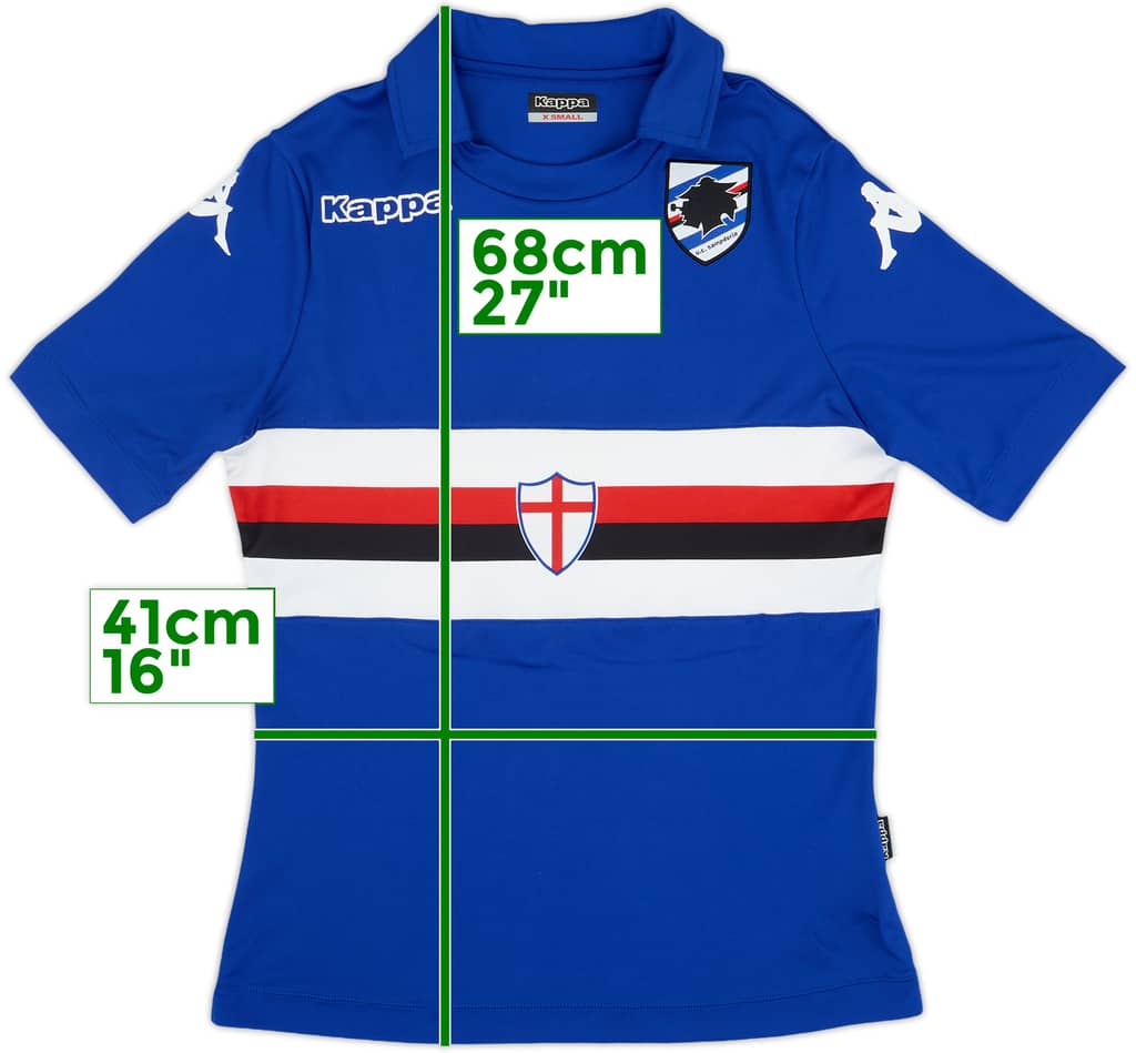2013-14 Sampdoria Home Shirt - 8/10 - (XS)