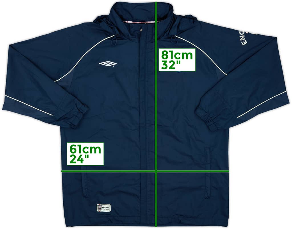 2007-09 England Umbro Hooded Rain Jacket - 6/10 - (M)