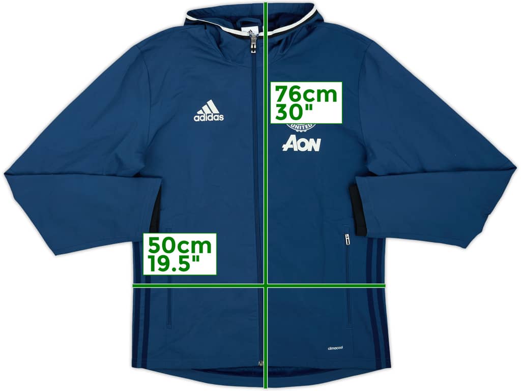 2016-17 Manchester United adidas Hooded Track Jacket - 8/10 - (S)