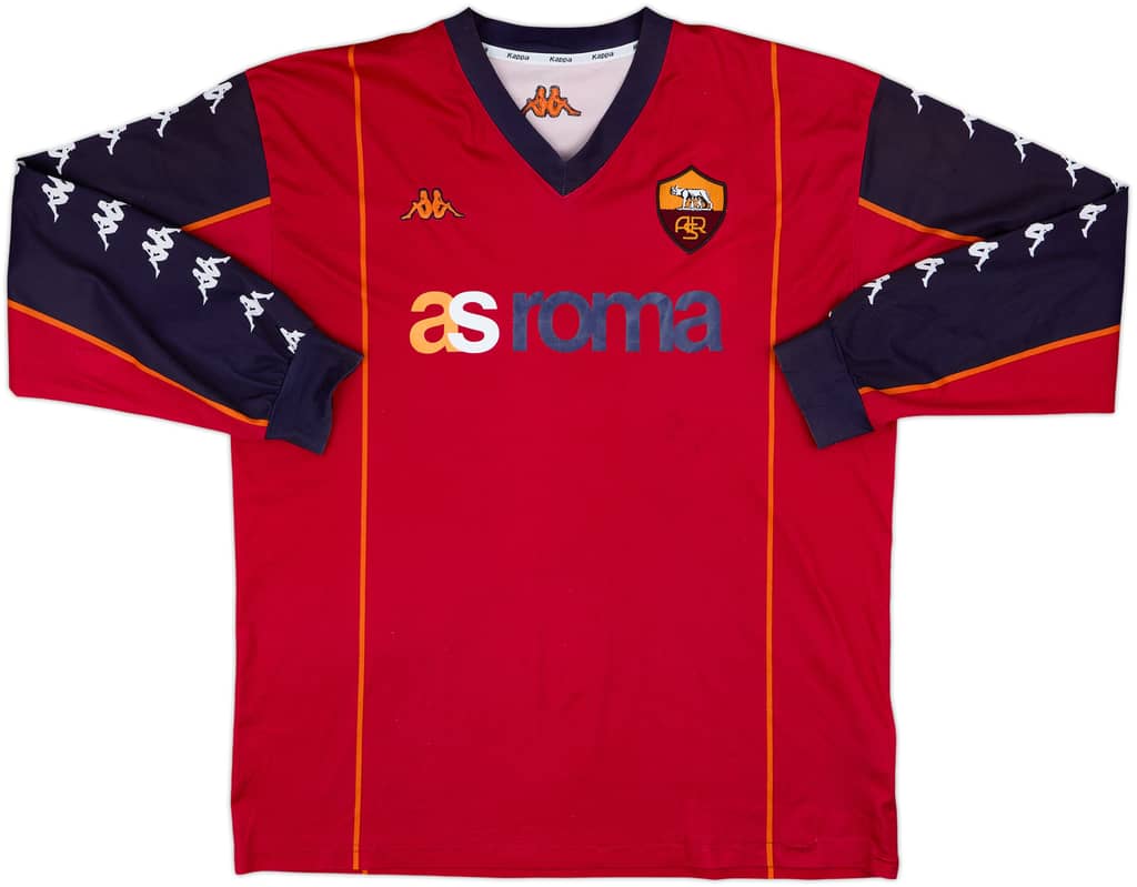 2002-03 Roma Kappa Camiseta de Entrenamiento de Manga Larga - 8/10 - (XL)