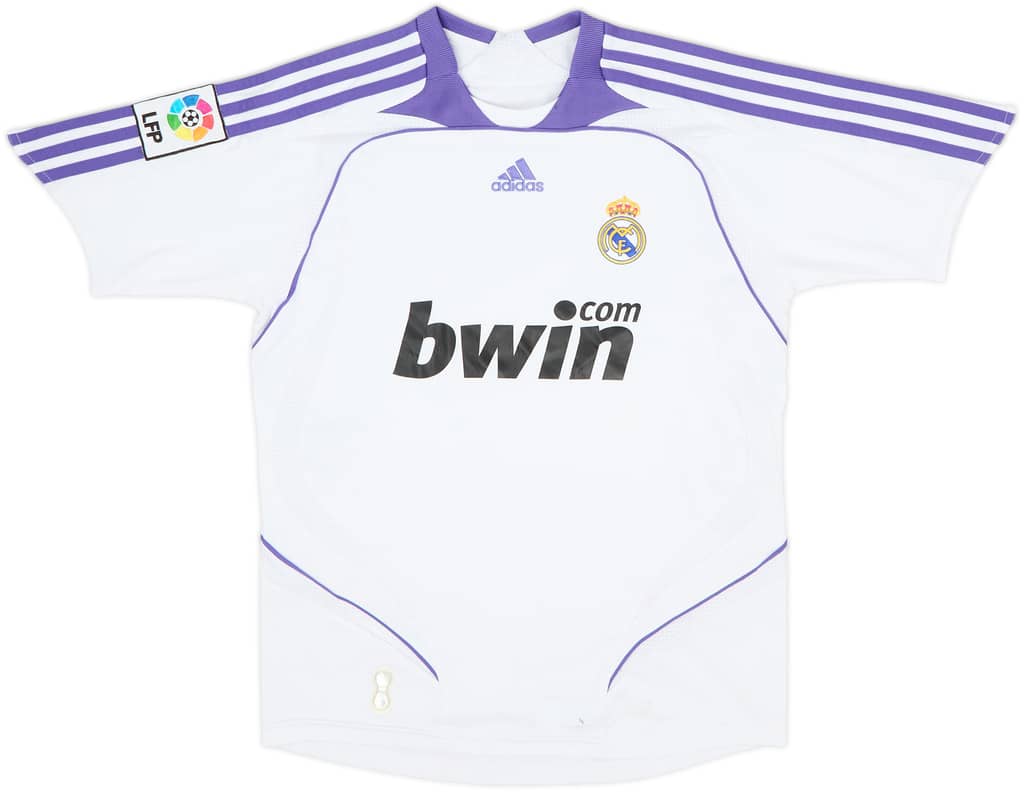 2007-08 Real Madrid Home Shirt - 5/10 - (M.Boys)