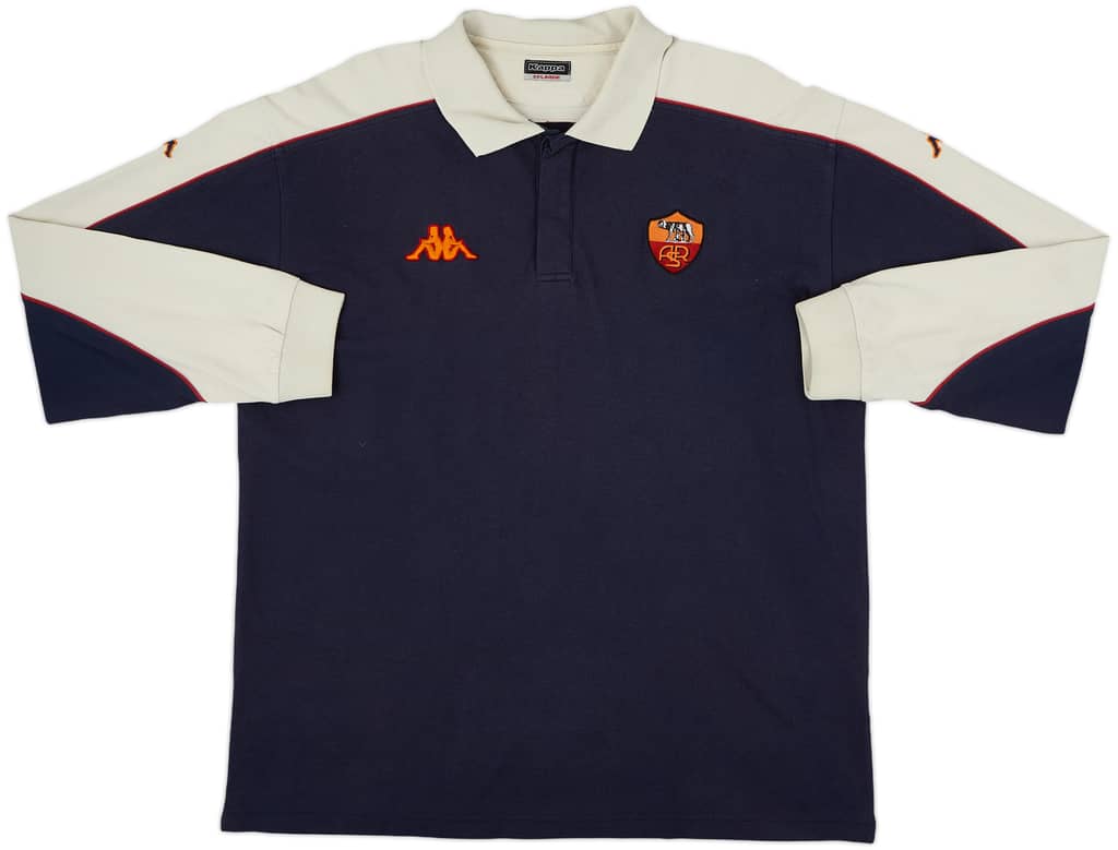 2002-03 Roma Kappa Polo L/S Shirt - 8/10 - (XXL)