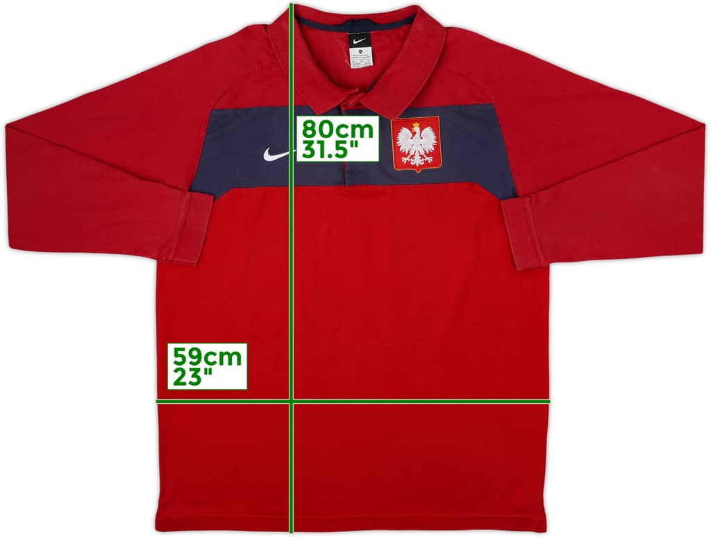 2010-11 Poland Nike Polo L/S Shirt - 8/10 - (XL)