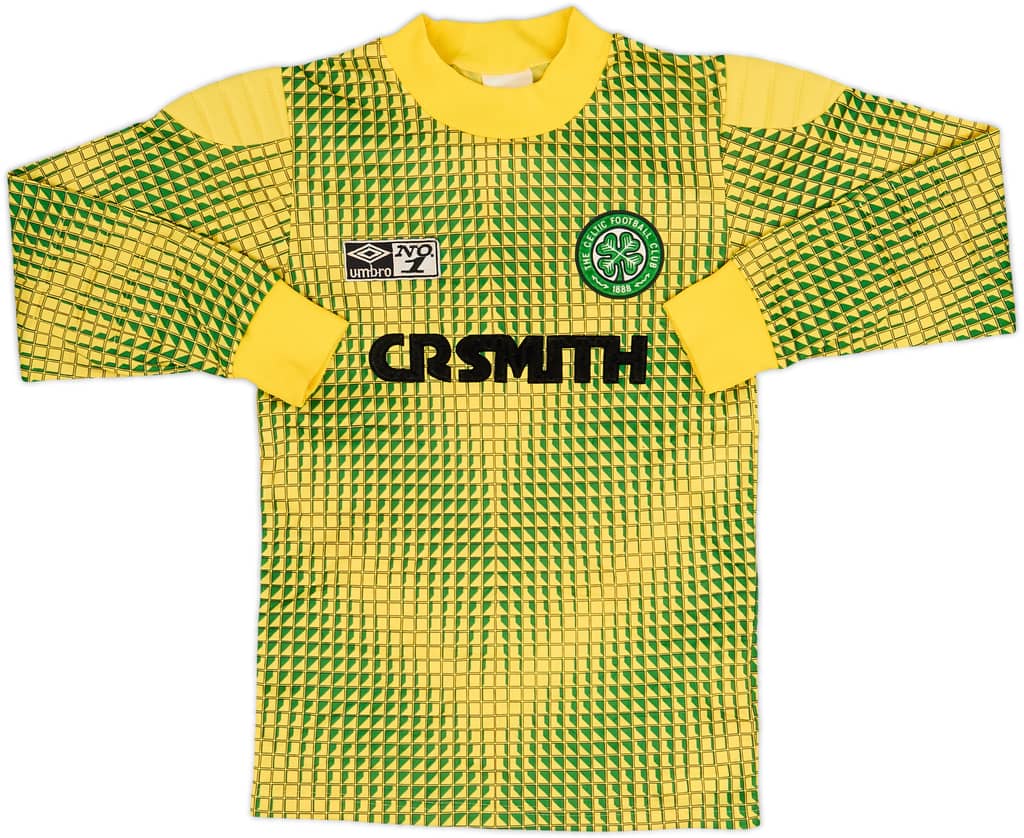 1989-91 Celtic GK Shirt - 9/10 - (L.Boys)