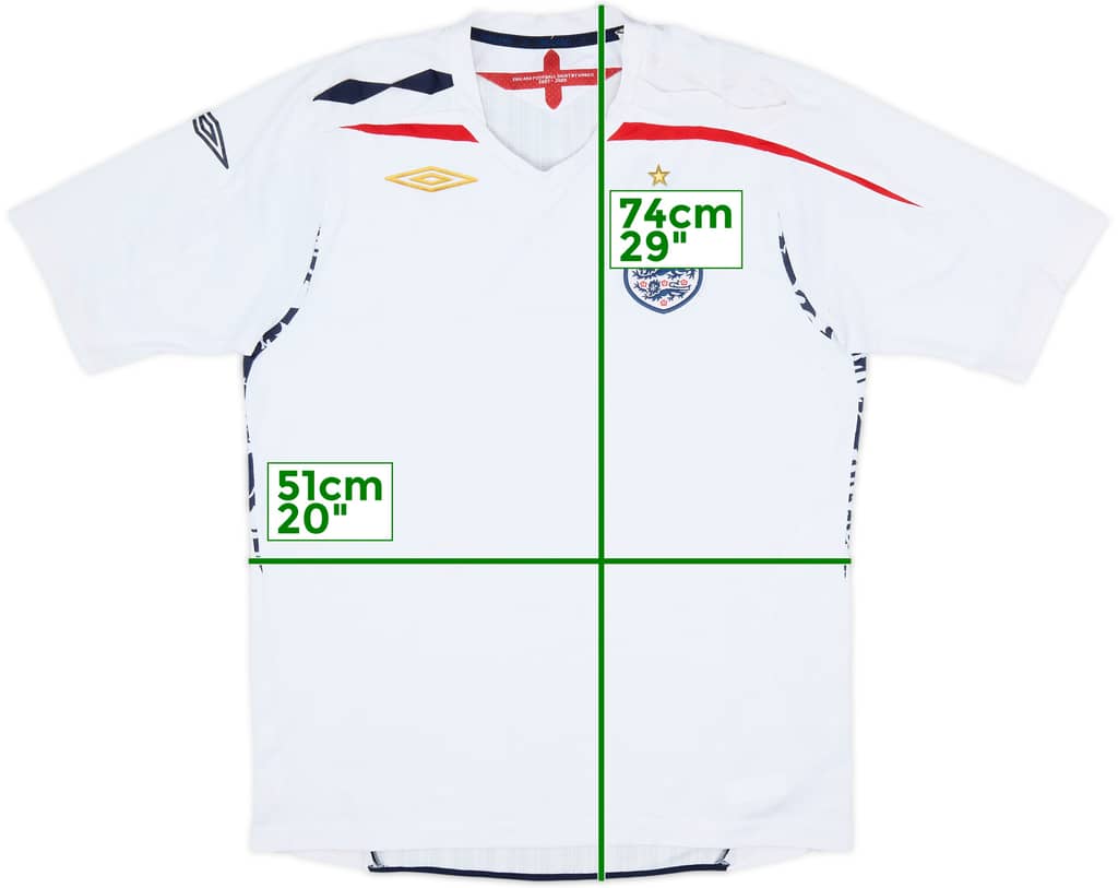 2007-09 England Home Shirt - 5/10 - (L)