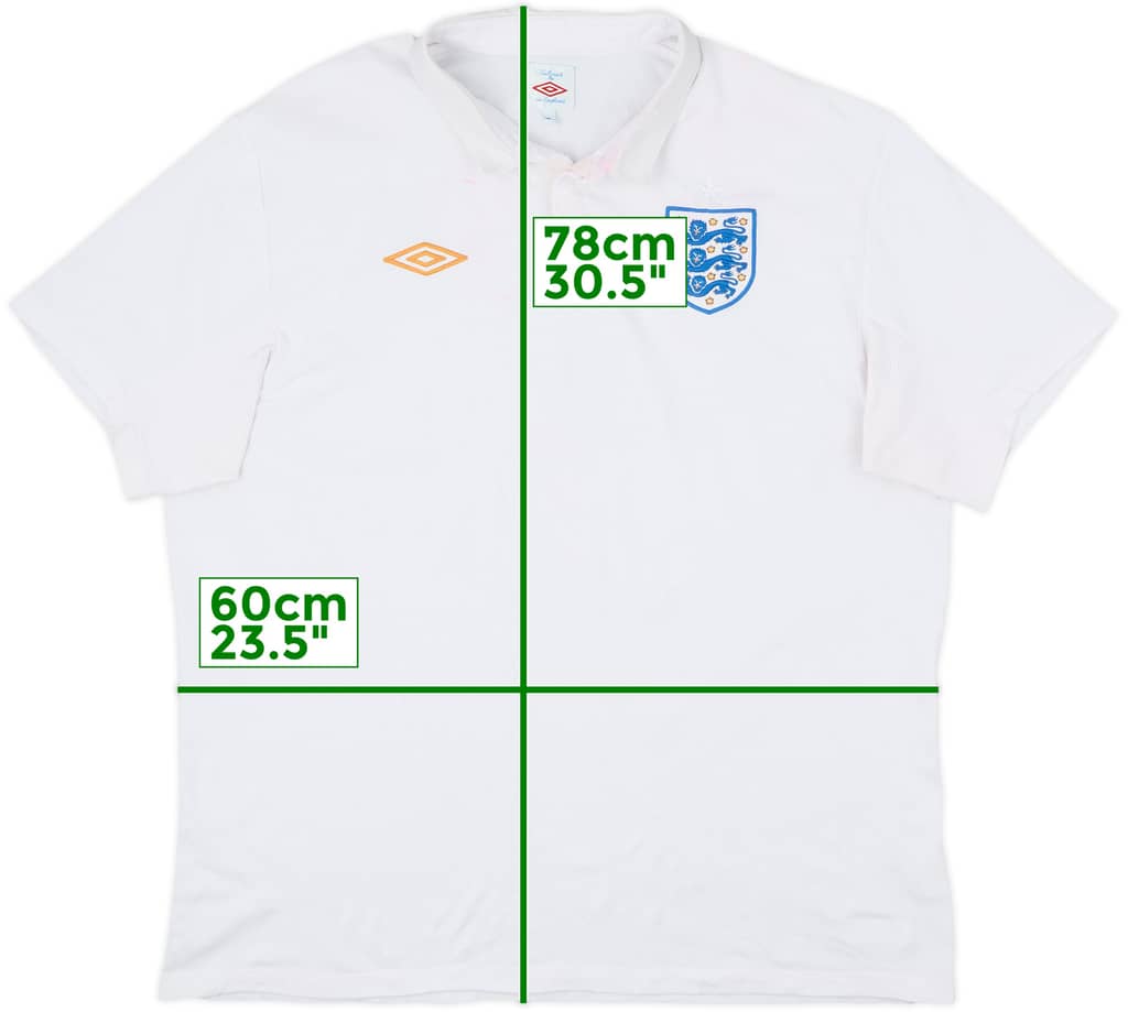 2009-10 England Home Shirt - 4/10 - (XL)