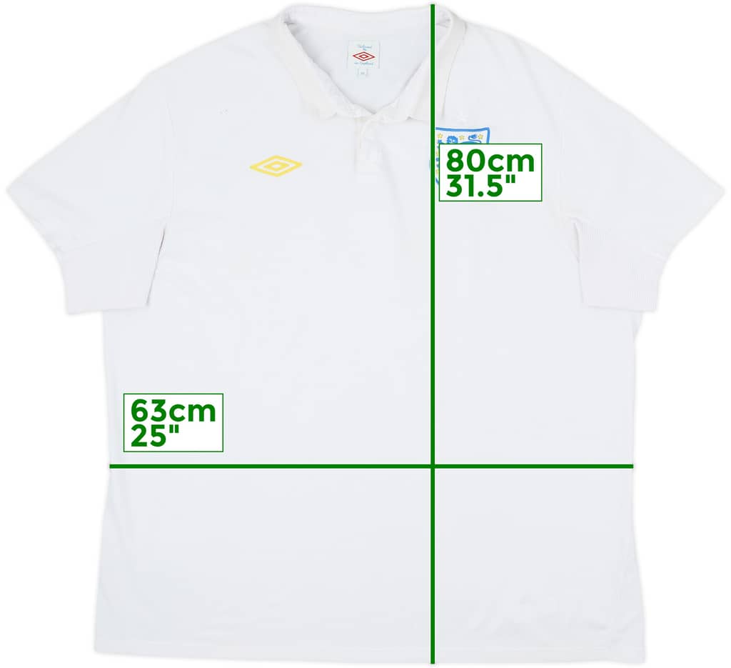 2009-10 England Home Shirt - 4/10 - (XXL)