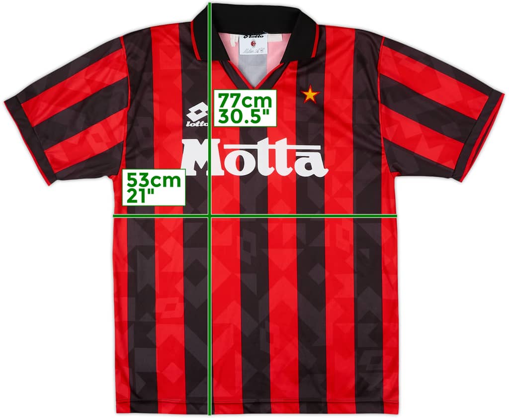 1993-94 AC Milan Home Shirt - 9/10 - (L)