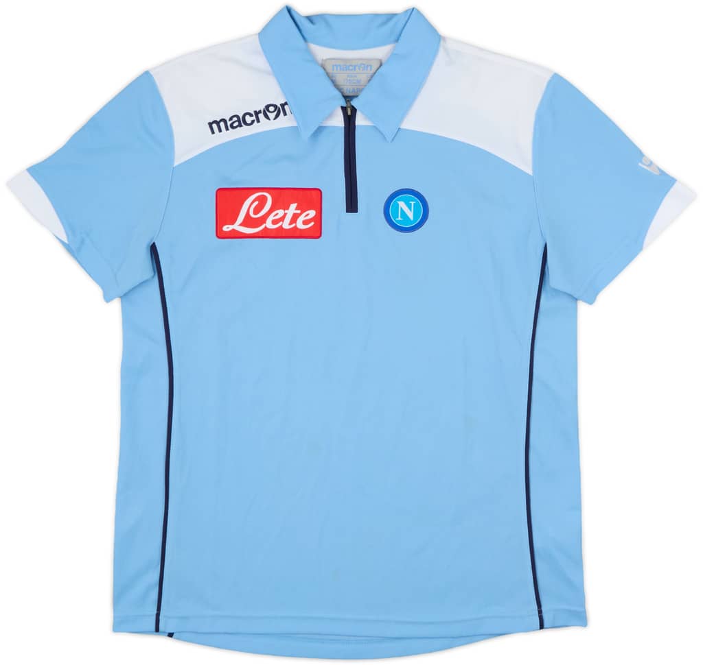 2012-13 Napoli Macron Zip Polo Shirt - 8/10 - (M)