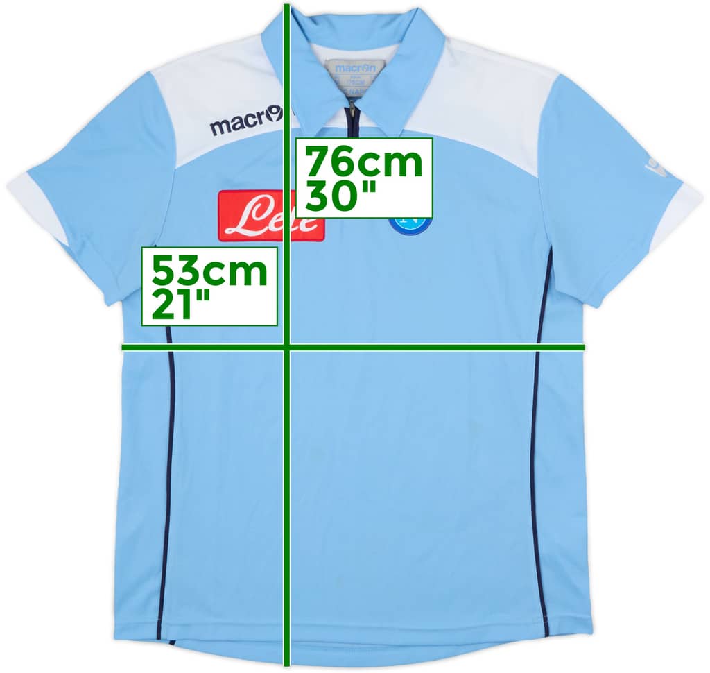 2012-13 Napoli Macron Zip Polo Shirt - 8/10 - (M)