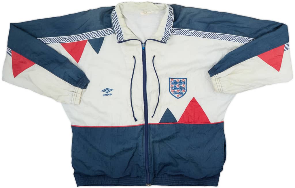 1990-92 England Umbro Track Jacket - 5/10 - (M)