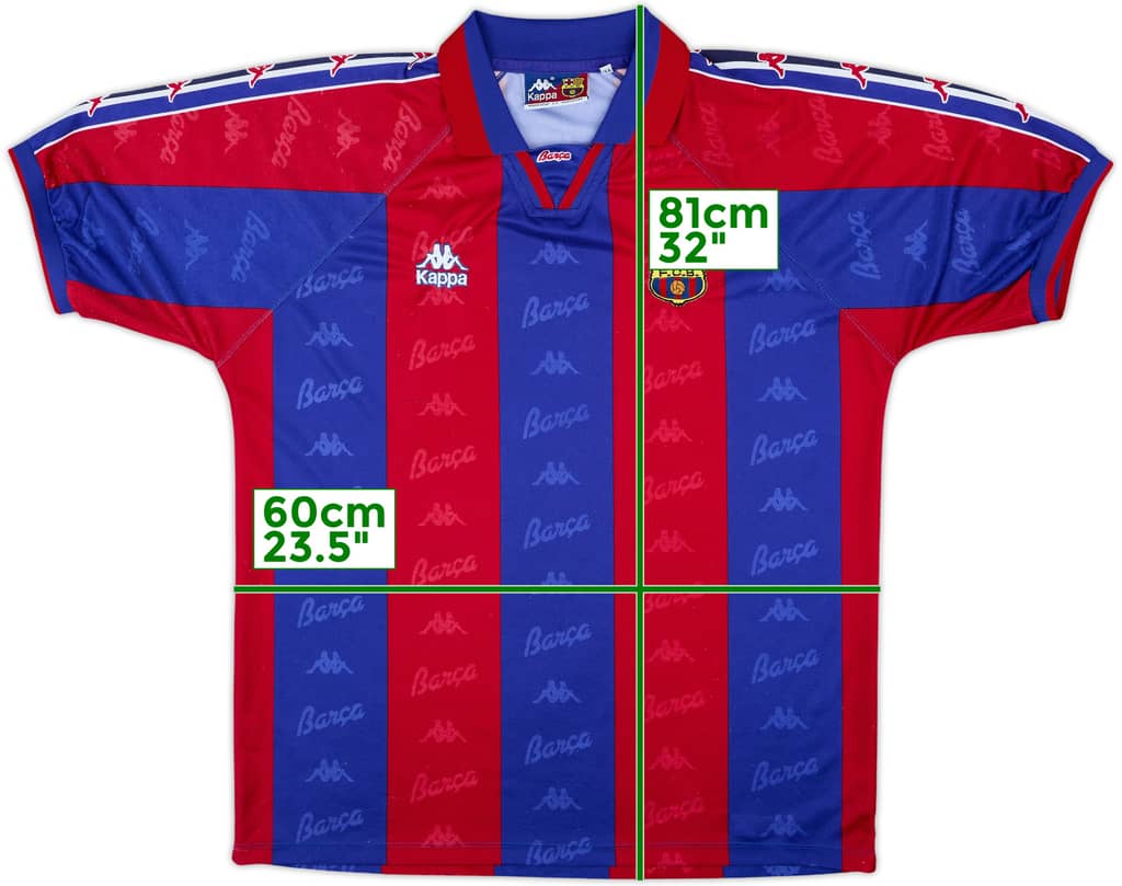 1995-97 Barcelona Home Shirt - 8/10 - (XL)