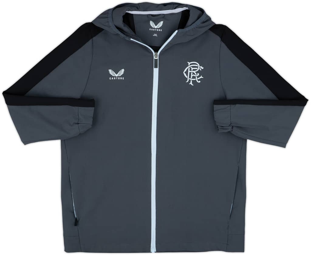2024-25 Rangers Castore Hooded Track Jacket - 8/10 - (XL.Boys)