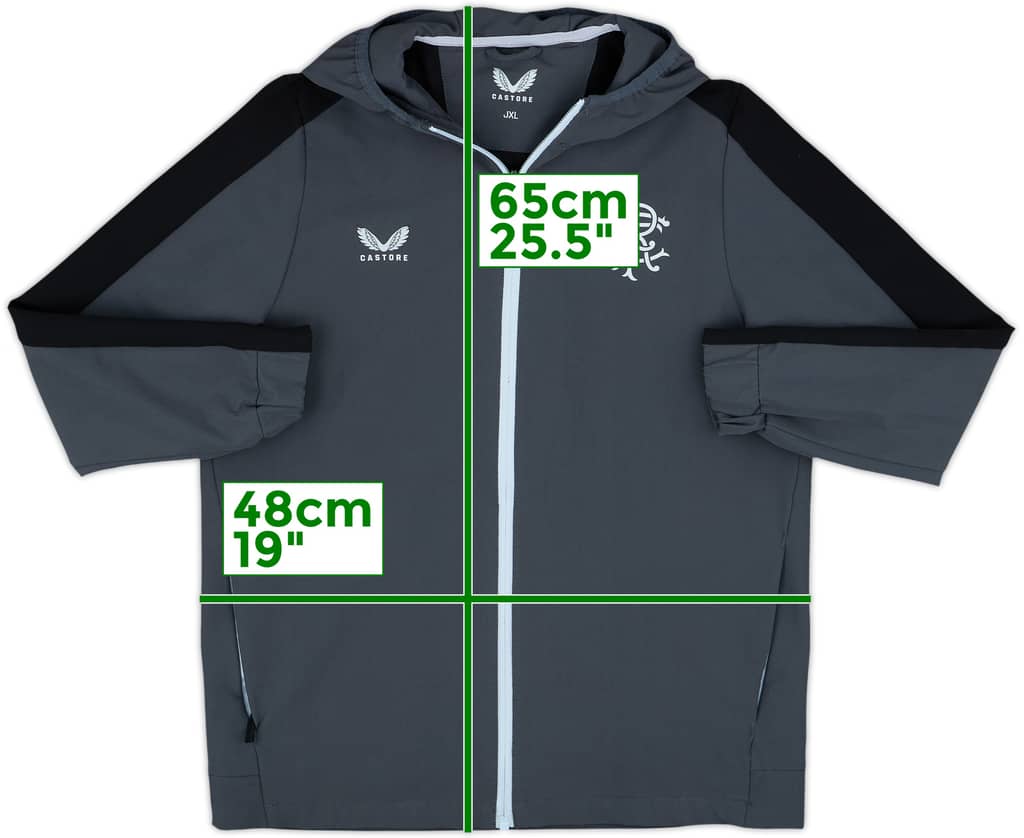 2024-25 Rangers Castore Hooded Track Jacket - 8/10 - (XL.Boys)