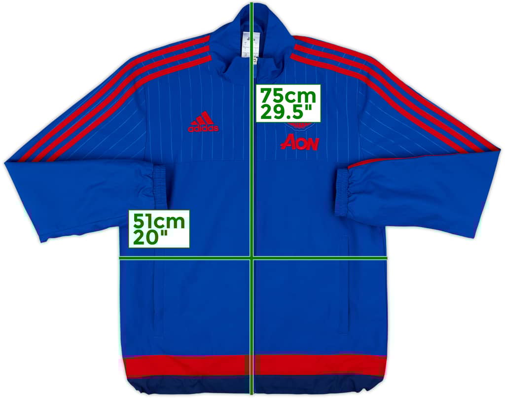 2015-16 Manchester United adidas Track Jacket - 9/10 - (S)