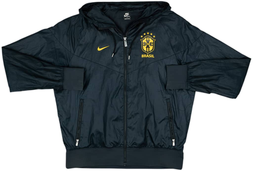2010-11 Brazilian Nike Hooded Track Jacket - 9/10 - (L)