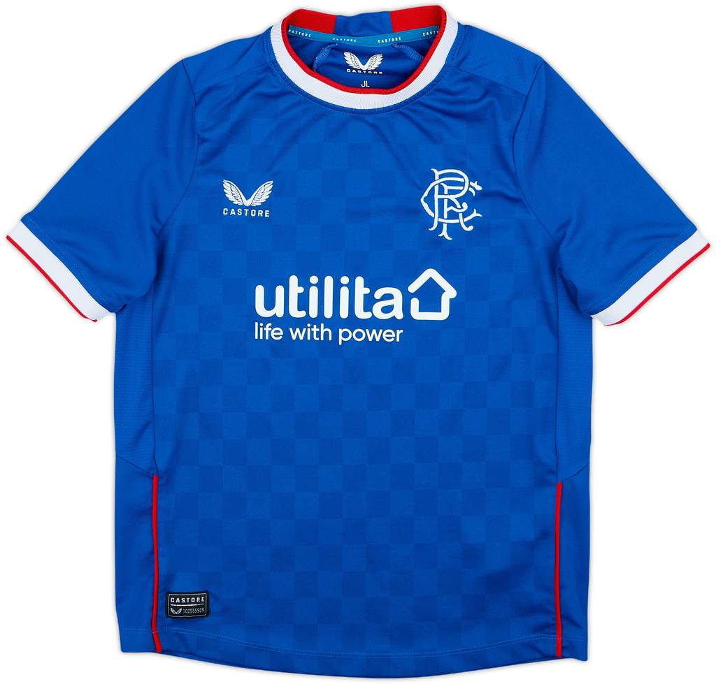 2022-23 Rangers Home Shirt - 10/10 - (L.Boys)