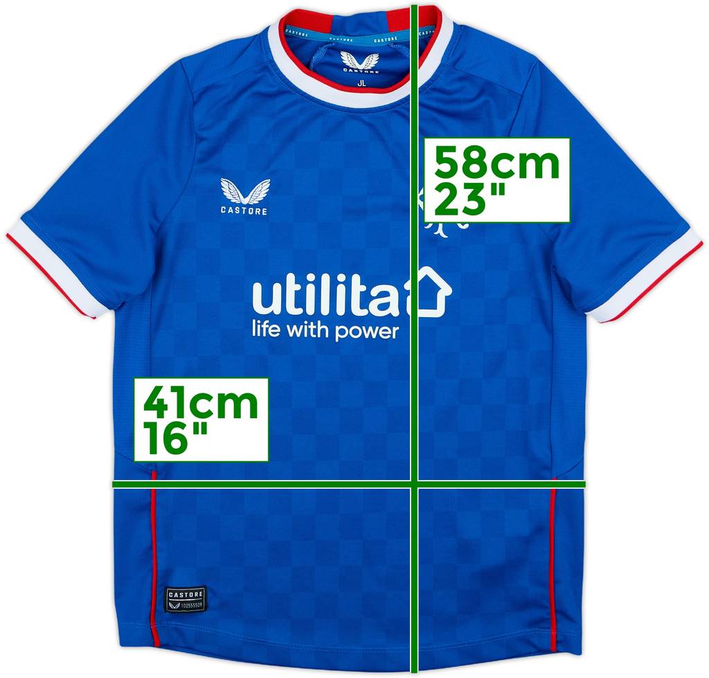 2022-23 Rangers Home Shirt - 10/10 - (L.Boys)