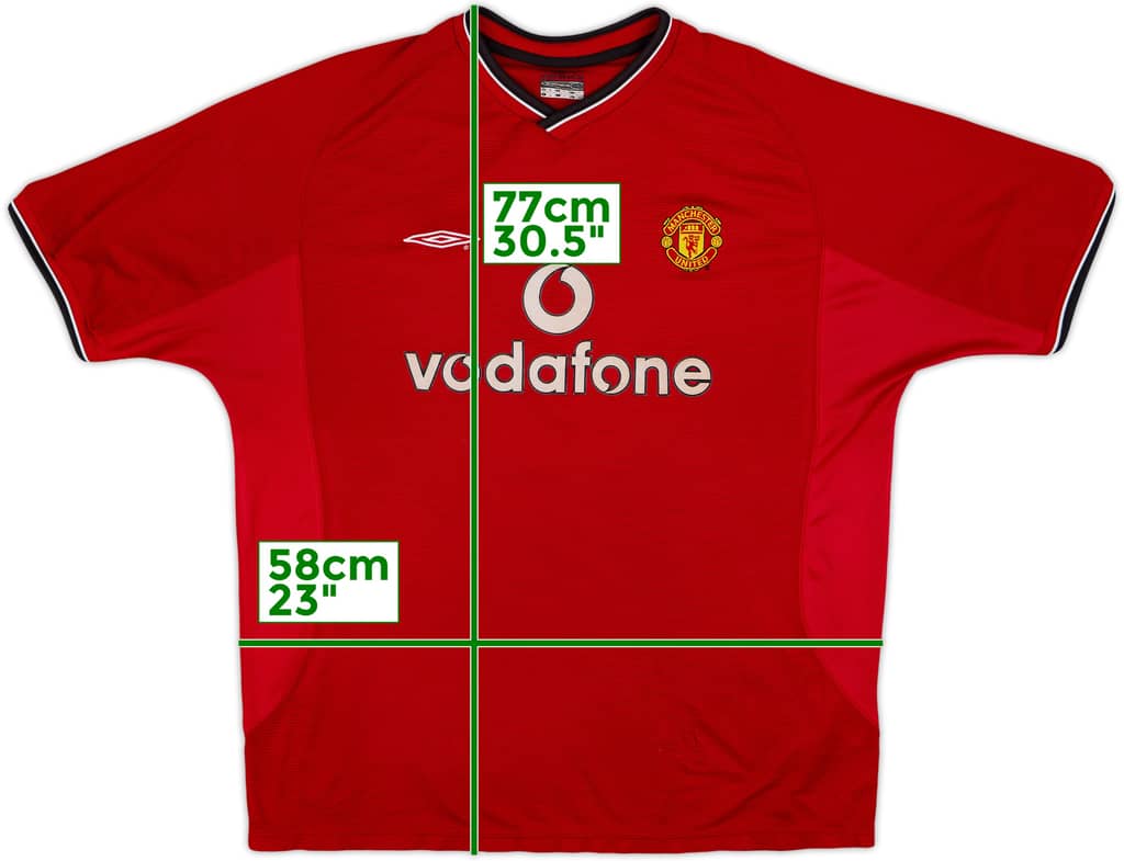 2000-02 Manchester United Home Shirt - 5/10 - (XL)