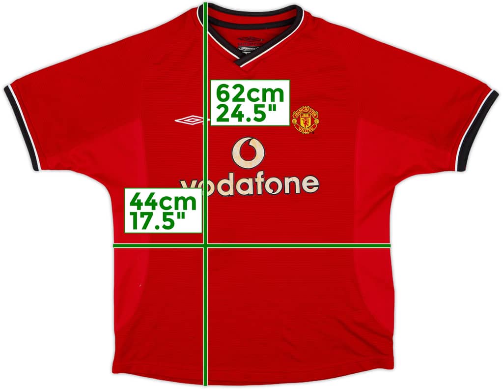 2000-02 Manchester United Home Shirt - 7/10 - (M.Boys)