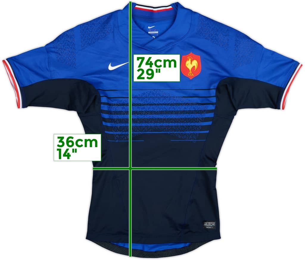 2011-12 France Rugby Player Issue Home Shirt - 8/10 - (M)