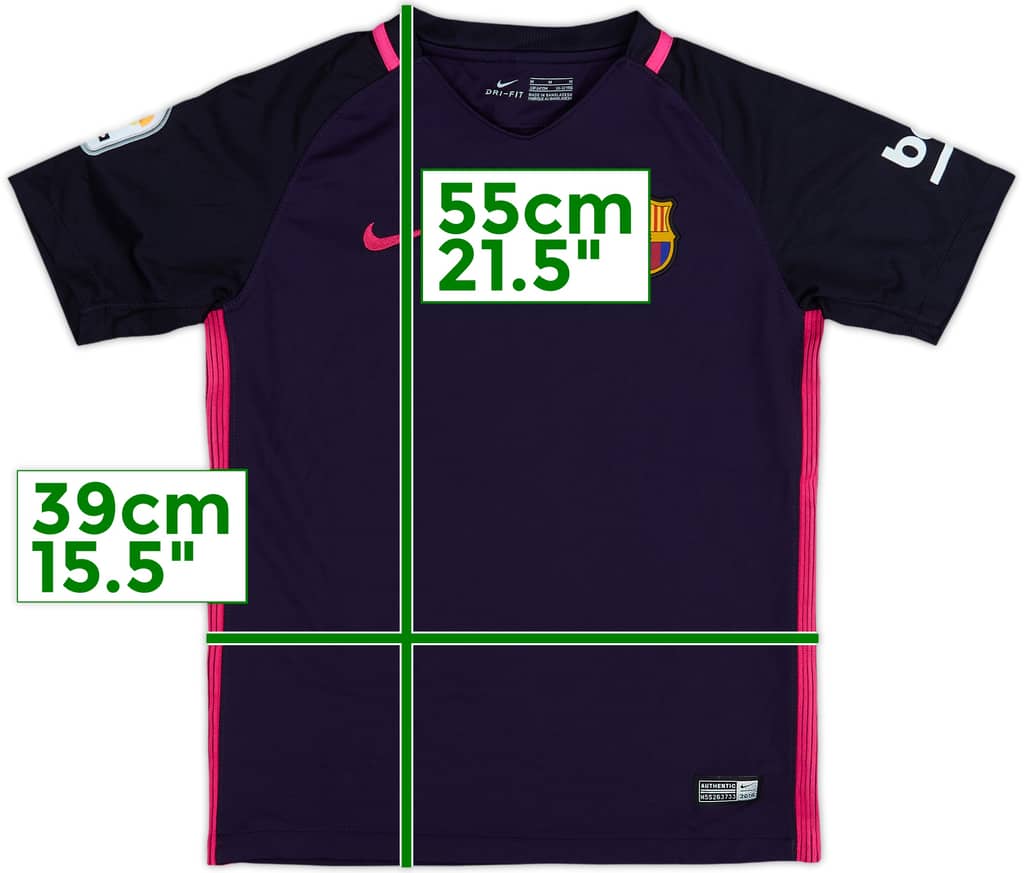 2016-17 Barcelona Away Shirt - 9/10 - (M.Boys)