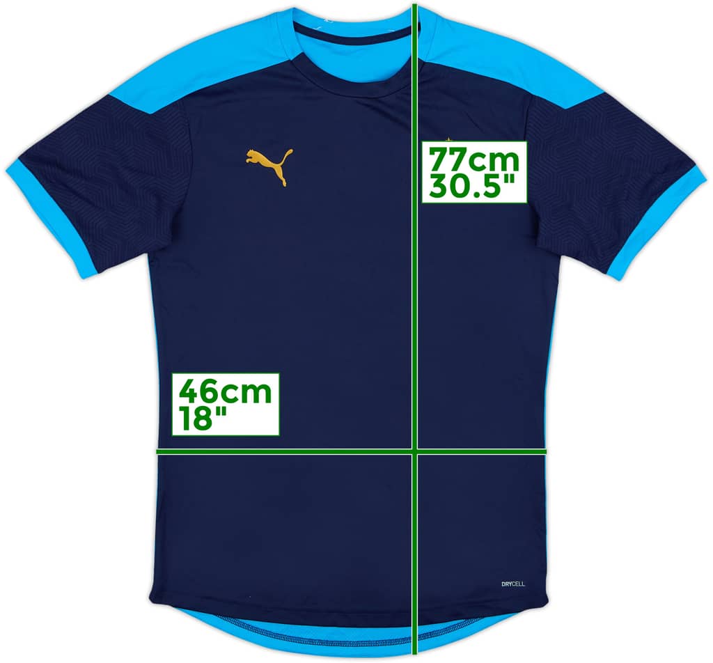 2020-21 Olympique Marseille Puma Training Shirt - 9/10 - (M)
