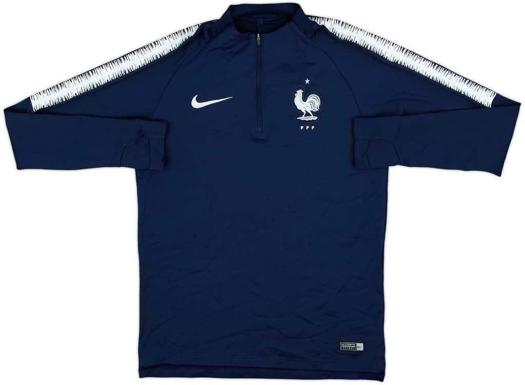 2018-19 France Nike 1/4 Zip Drill Top - 8/10 - (S)