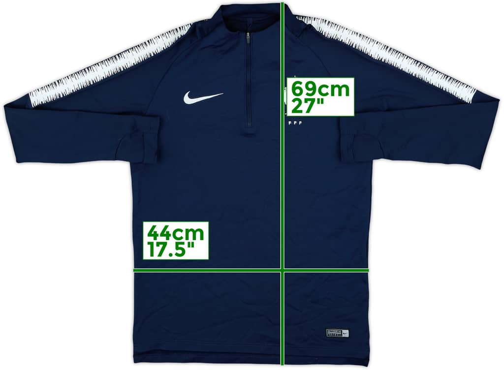 2018-19 France Nike 1/4 Zip Drill Top - 8/10 - (S)