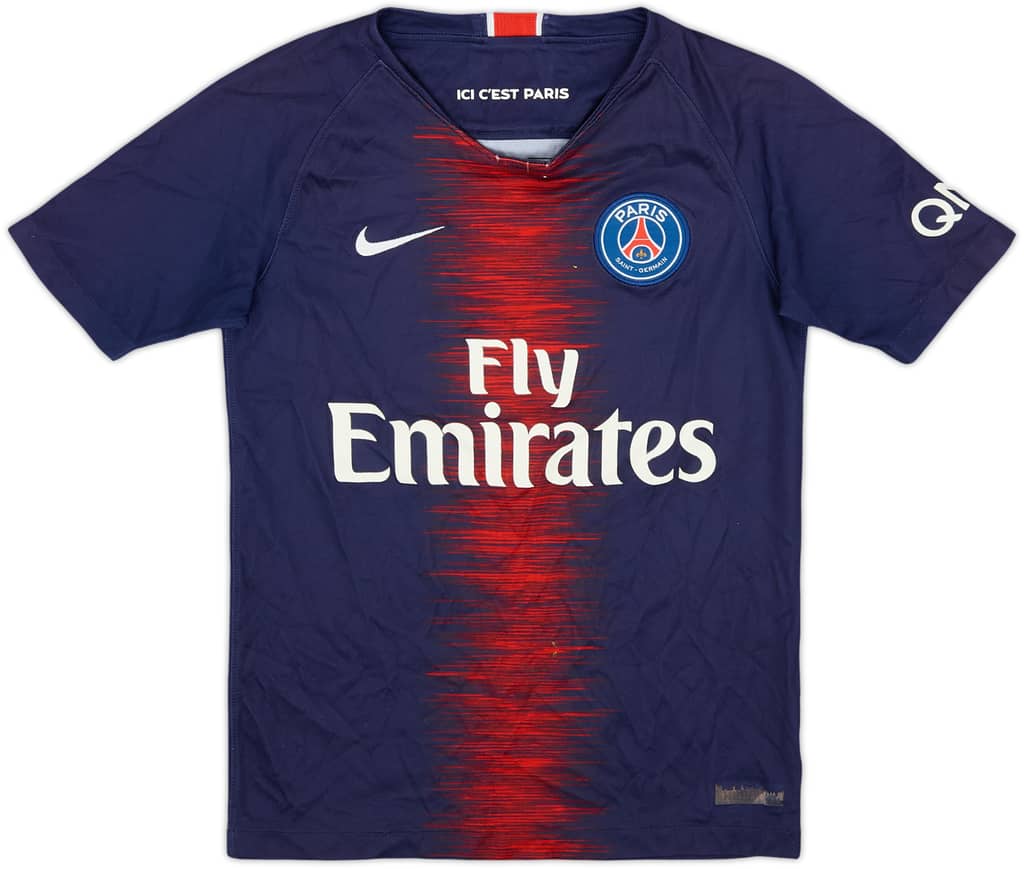 2018-19 Paris Saint-Germain Home Shirt - 7/10 - (S.Boys)